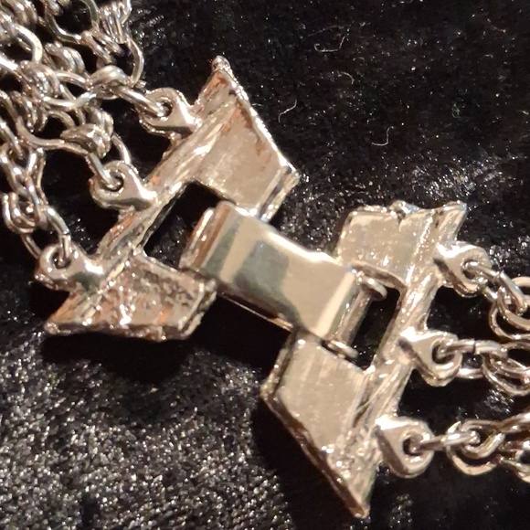 Elegant Vintage Silver Multi-Strand Necklace 22 In. L - Picture 5 of 8